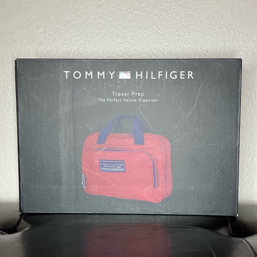 Tommy Hilfiger Delux Travel Organizer Red Blue Computer Case For Organiz… - Picture 3 of 8